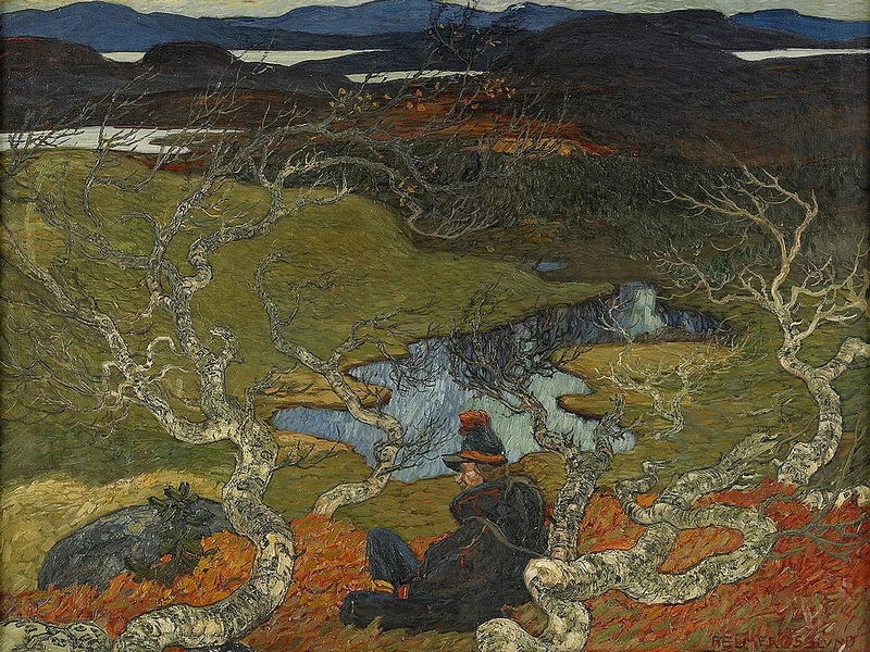1866-Helmer Osslund - Helmer Osslund - Serata vicino a Kiruna